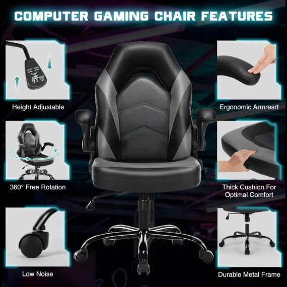 Ergonomic Gaming Chair with PU Leather Lumbar Support 4 | PricZone