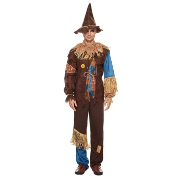 Mens Patchwork Scarecrow Costume Plus Size 1