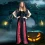 Plus Size Gothic Victorian Witch Cosplay Dress for Women