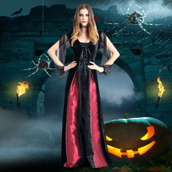 Plus Size Gothic Victorian Witch Cosplay Dress for Women 1 | PricZone