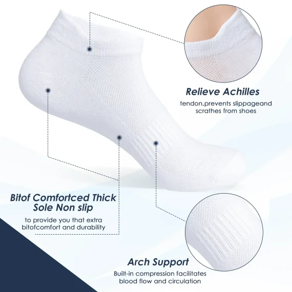 Ankle Socks Athletic Mesh 6 Pairs 3 | PricZone