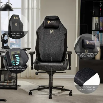 Gaming Chair Ergonomic PC Game Chair- Lumbar Support Headrest 4D Armrests Computer Chair, Big and Tall Comfortable Large 2