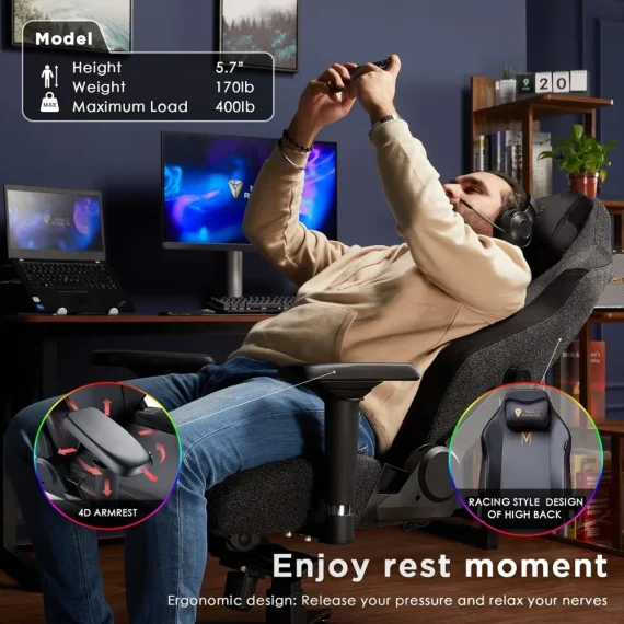 Gaming Chair Ergonomic PC Game Chair Lumbar Support Headrest 4D Armrests Computer Chair Big and Tall Comfortable Large 4 | PricZone