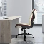 Adjustable Ergonomic Office Chair Mid Back PU Leather 2 | PricZone