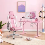 Kawaii Pink Gaming Chair for Girls Ergonomic High Back 2 | PricZone