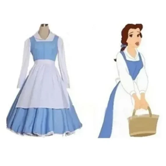 Belle Blue Maid Dress Cosplay Costume 1 | PricZone