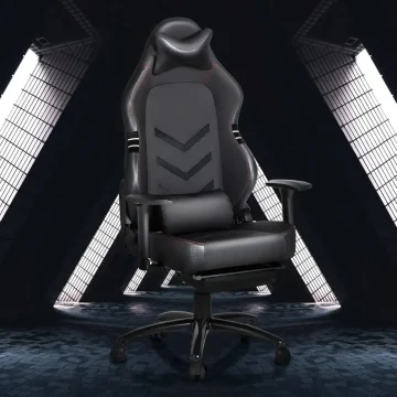 Big and Tall Gaming Chair with Footrest 350lbs 1 | PricZone