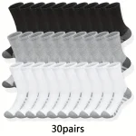 Mid Length Socks Black White Gray 30 Pairs 2 | PricZone