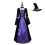 Plus Size Gothic Witch Costume Purple Maxi Dress