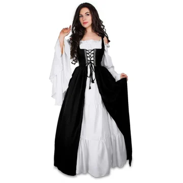 Plus Size Vintage Witch Costume Halloween Dress 2