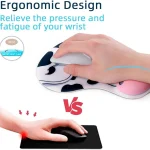 Cow Mouse Pad with Wrist Support Ergonomic Design 3 | PricZone