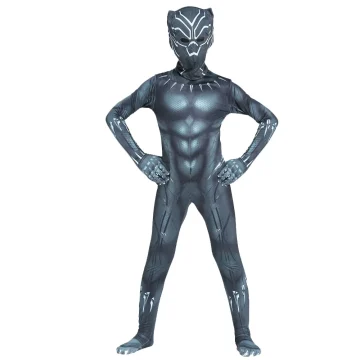 Boys Black Panther Superhero Tights Cosplay Set 1