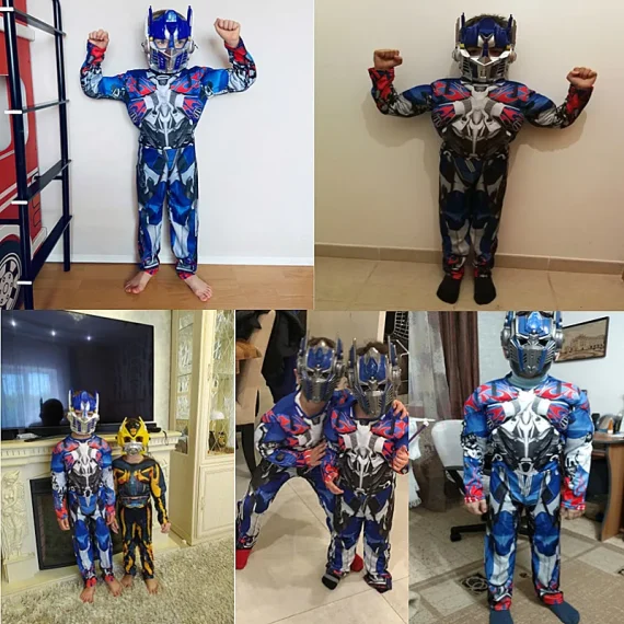 Optimus Prime Kids Superhero Muscle Costume Mask 3 | PricZone