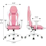 Kawaii Pink Gaming Chair for Girls Ergonomic High Back 3 | PricZone