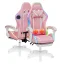 Pink Gaming Chair with Bluetooth RGB and Footrest