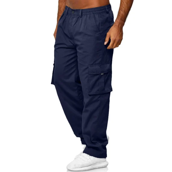 Baggy Cargo Pants with Solid Color Pockets 2 | PricZone