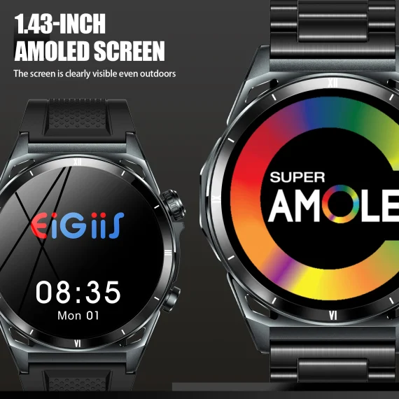 Smart Watch Ke6 143 Amoled Display 3 | PricZone