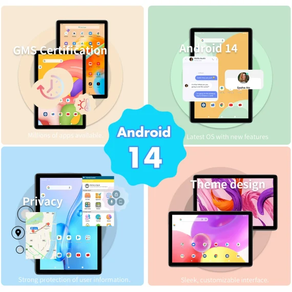 PRITOM Android 14 Tablet 101 Inch 8GB RAM 128GB ROM 3 | PricZone