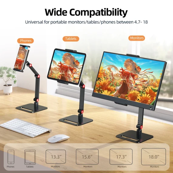 UPERFECT Adjustable Portable Monitor Stand for 15 18 Inch Screens 2 | PricZone