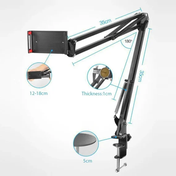 Adjustable Webcam Stand with Desk Clamp Mount 6 | PricZone