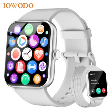 IOWODO Smart Watch with Bluetooth Calling and 185 inch HD Touch 1 | PricZone