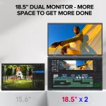 UPERFECT Dual Screen 185 Inch Folding Portable Monitor 2 | PricZone