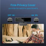 V11 2K 1080P Webcam with Mic Privacy Cover 1 | PricZone