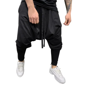 Hip Hop Loose Solid Color Harlan Pants 1