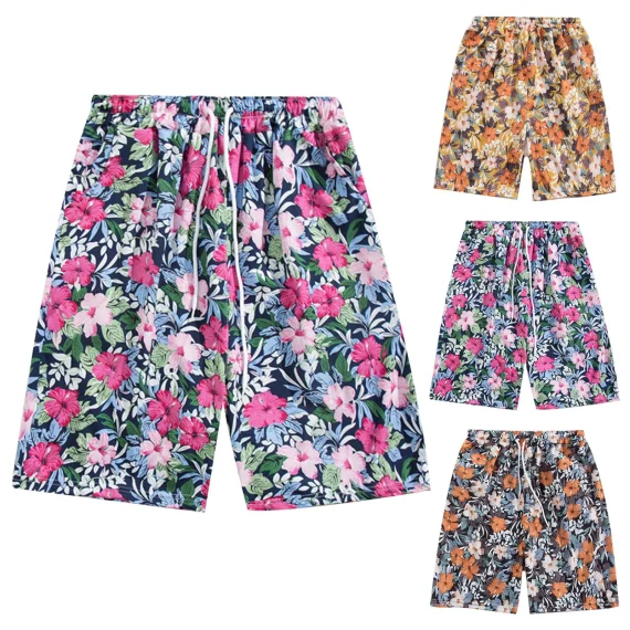 Loose Floral Beach Shorts Vacation Casual Board Shorts 4 | PricZone