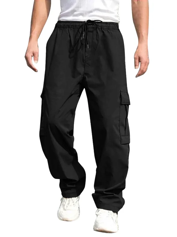 Loose Cargo Pants with Drawstring Waist 1 | PricZone