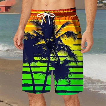 Quick Dry Swim Shorts 5-Inch Mesh Beach Trunks 1