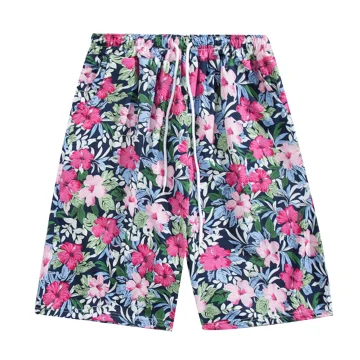 Loose Floral Beach Shorts - Vacation Casual Board Shorts 1