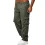 Baggy Cargo Pants with Solid Color Pockets