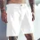 Linen Short Boardshorts Slim Fit Elastic Waist Beach Shorts