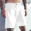 Linen Short Boardshorts Slim Fit Elastic Waist Beach Shorts