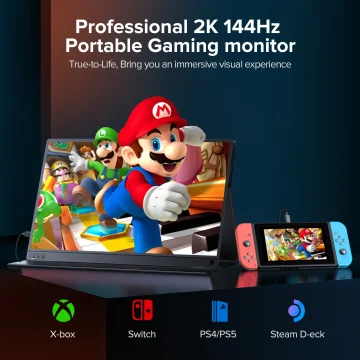 UPERFECT 16.1-Inch 2K 144Hz Portable Gaming Monitor 2