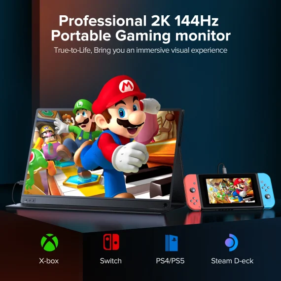 UPERFECT 161 Inch 2K 144Hz Portable Gaming Monitor 2 | PricZone