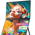 UPERFECT Dual Screen 185 Inch Folding Portable Monitor 1 | PricZone