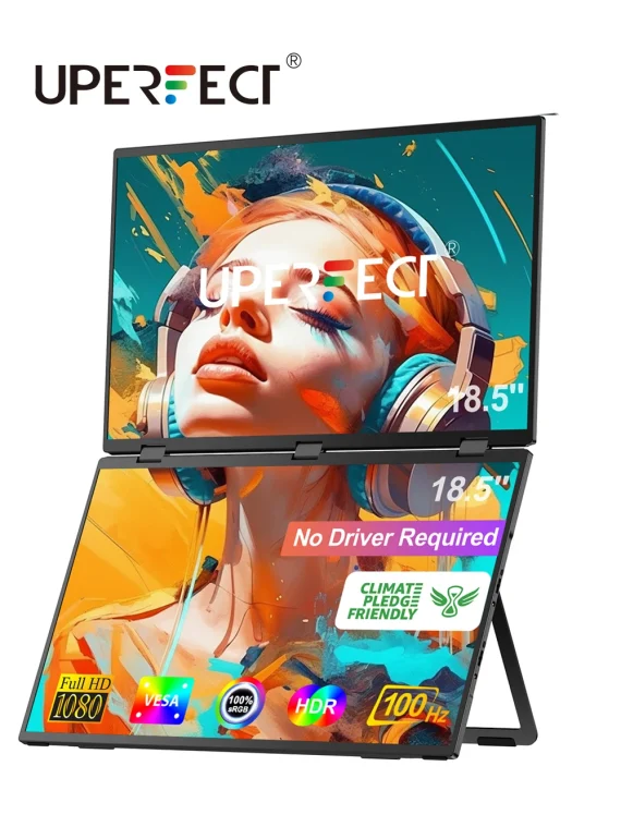 UPERFECT Dual Screen 185 Inch Folding Portable Monitor 1 | PricZone