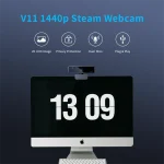 V11 2K 1080P Webcam with Mic Privacy Cover 2 | PricZone