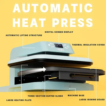 HTVRONT 15x15in Auto Heat Press Machine for DIY 2