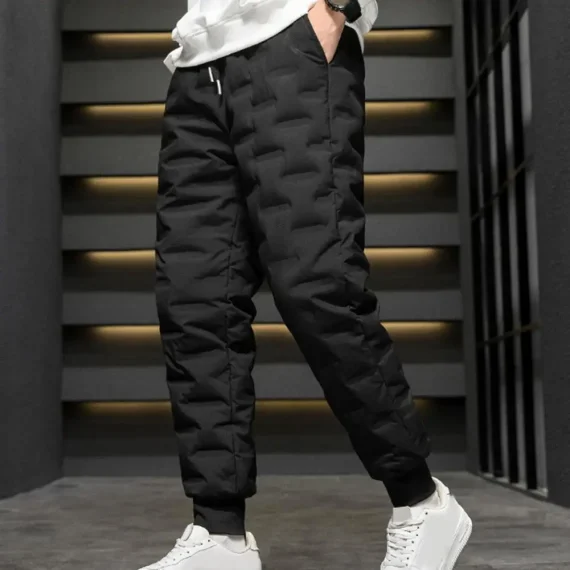 White Duck Down Jogger Pants Thermal Trousers 4 | PricZone