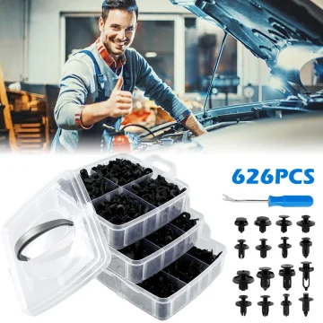 625pcs Car Body Trim Clips Durable Push Pin Fasteners 2