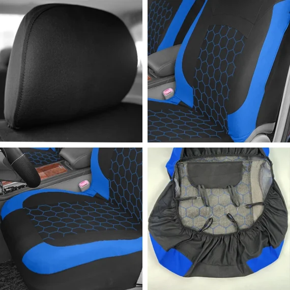 Football Pattern Universal Car Seat Cover Airbag Compatible 4 | PricZone