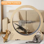 46 Inch Large Cat Exercise Wheel with Carpeted Runway 3 | PricZone