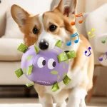 Interactive Plush Dog Football with Bell Bite Resistant Toy 4 | PricZone