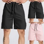 Athletic Swimming Trunks Black Solid Color 3 | PricZone