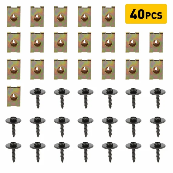 40 PCS Car Fastener Clip Kit for Bumper and Fender 3 | PricZone