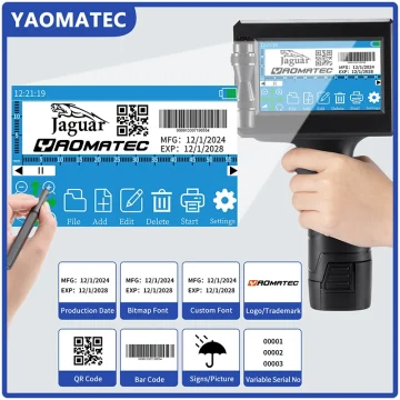 Handheld Thermal Inkjet Printer 12.7mm Portable QR Label 2