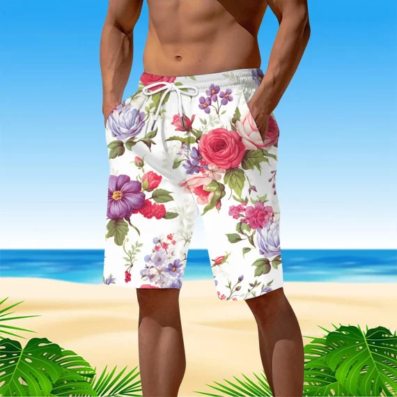 Long Swim Trunks Big and Tall 3D Printed Shorts 5 | PricZone